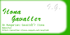 ilona gavaller business card